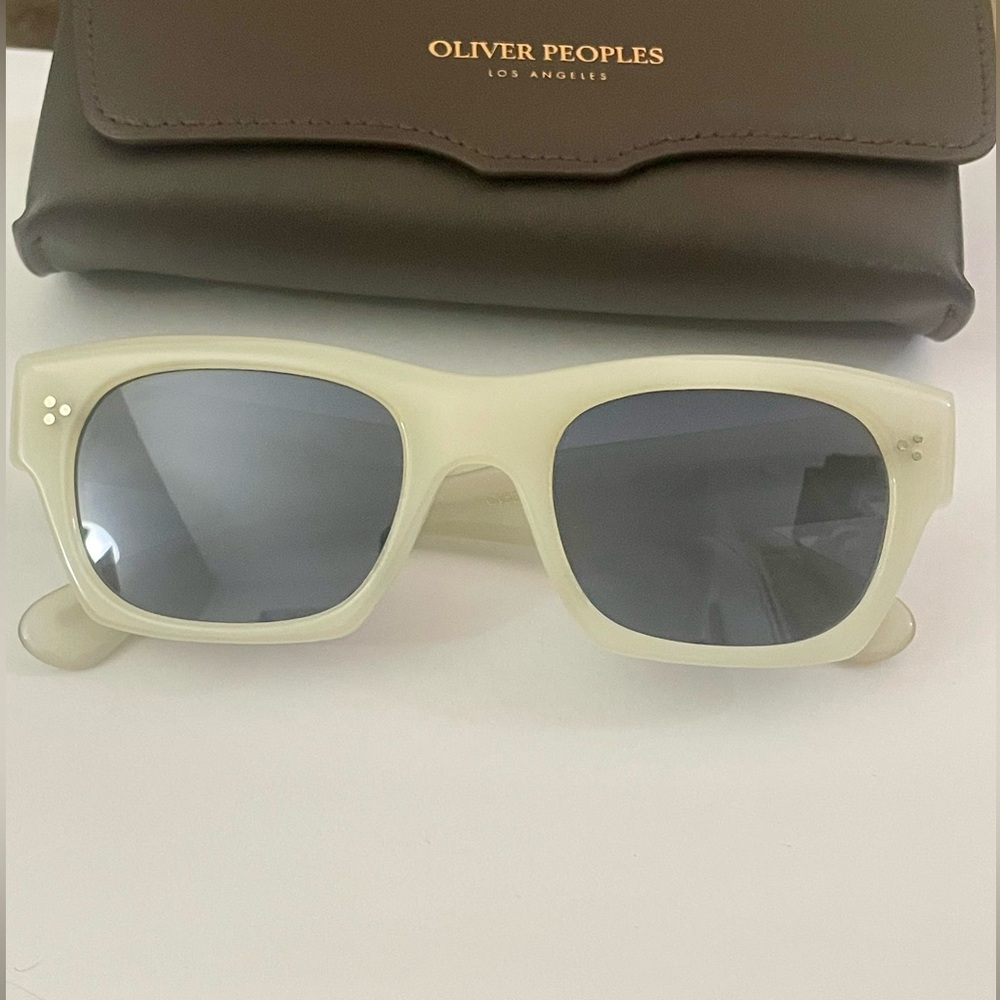 NEW Oliver Peoples Isba Sunglasses Ecru Cream Vintage Classic Designer - Picture 10 of 10